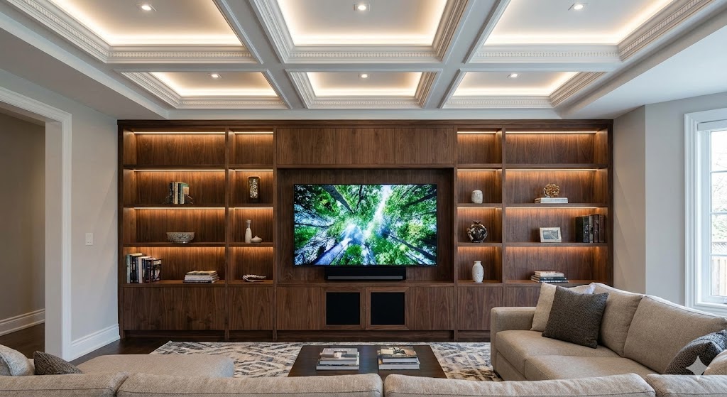 TV Cabinet with Ceiling Design
